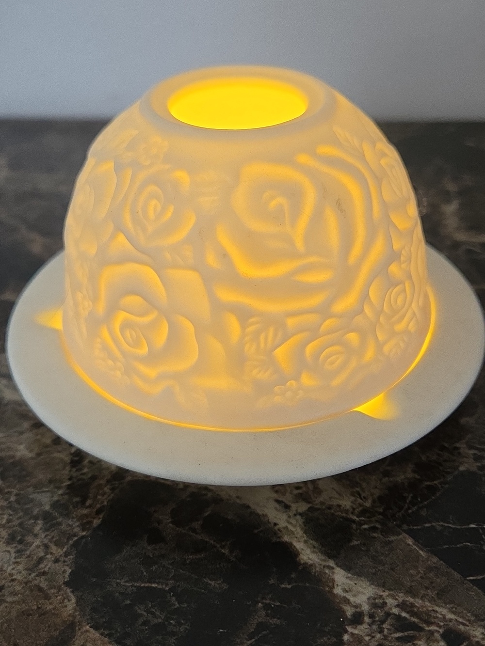 Bernardaud Limoges Lithopane Tea Light Holder